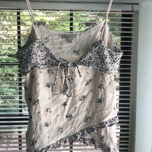 White Floral Tank Top